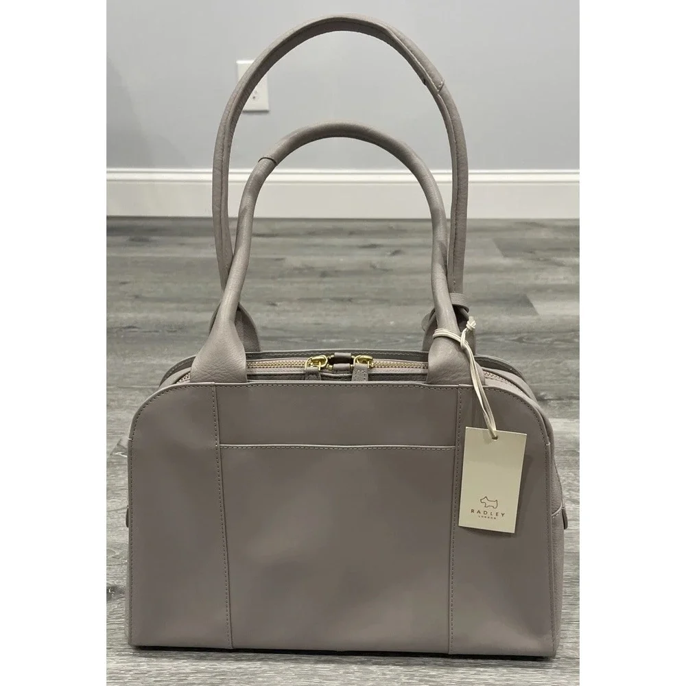 Radley London Ladies Millbank Ziptop Multiway Handbag Grey Smooth Leather‎ NWT